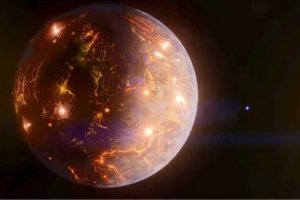 地球大小的外行星被火山活动所笼罩