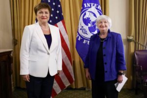 美国财政部长会见国际货币基金组织总裁谈美国经济