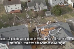 美国龙卷风至少造成14人死亡